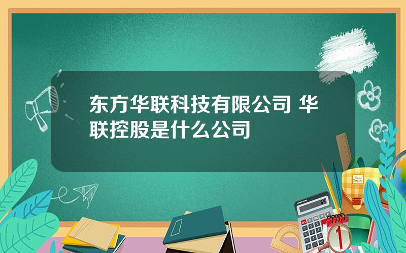 东方华联科技有限公司 华联控股是什么公司